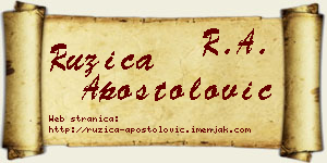 Ružica Apostolović vizit kartica